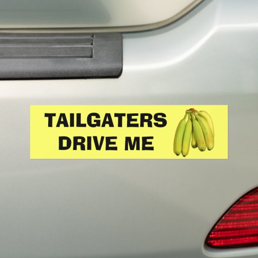Tailgaters rijden over bananen bumpersticker (Op auto)