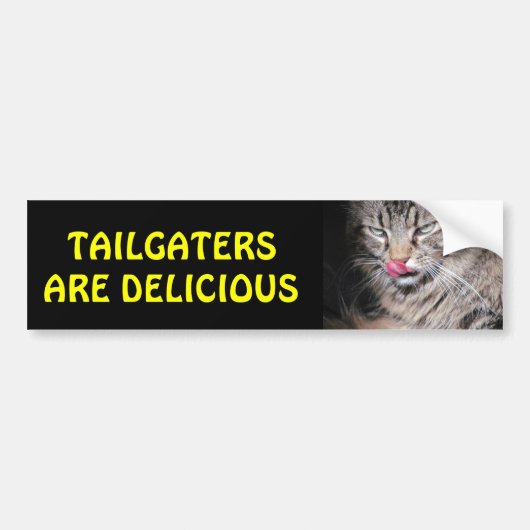 Tailgaters zijn heerlijk brutaal Kat Bumpersticker (Voorkant)