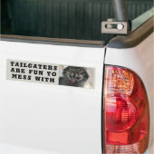 Tailgaters zijn leuk om te rommelen met kattenmeme bumpersticker (Op Truck)