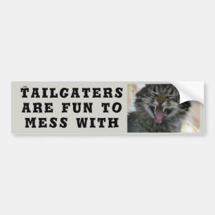 Tailgaters zijn leuk om te rommelen met kattenmeme bumpersticker