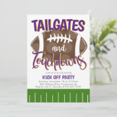Tailgates en Touchdowns Football ELKE TEAMKLEUR Kaart (Staand voorkant)