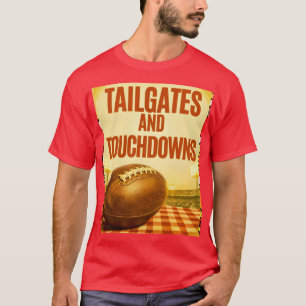 Tailgates en Touchdowns Retro Voetbalstadion T-shi T-shirt