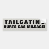 Tailgating doet pijn gas kilometers!. Breed letter Bumpersticker (Voorkant)