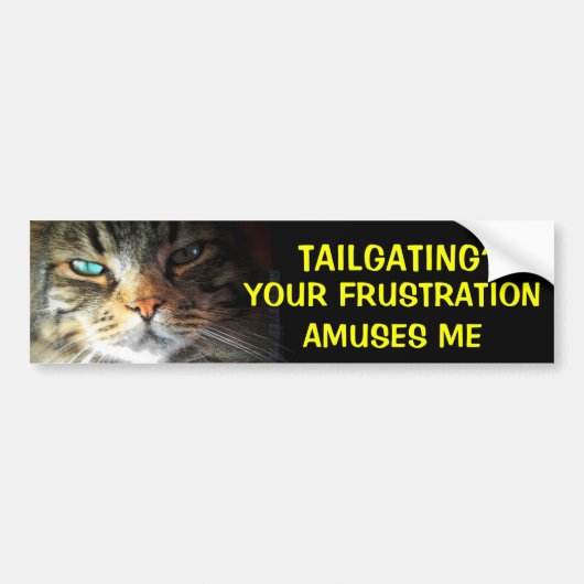 Tailgating? Je frustratie zorgt voor een dubbele w Bumpersticker (Voorkant)