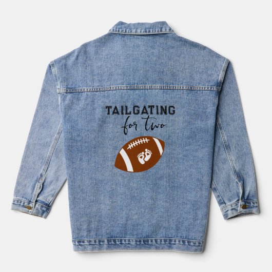 Tailgating voor twee Football Denim Jacket (Achterkant)