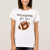 Tailgating voor twee zwangere Footballs T-shirt (Voorkant)