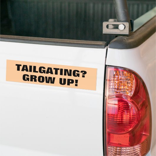 Tailgating? WORD VOLWASSEN! Bumpersticker (Op Truck)