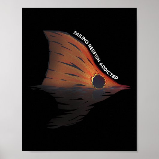 Tailing Redfish Fishing Joke Redfishing Red Drum F Poster (Voorkant)