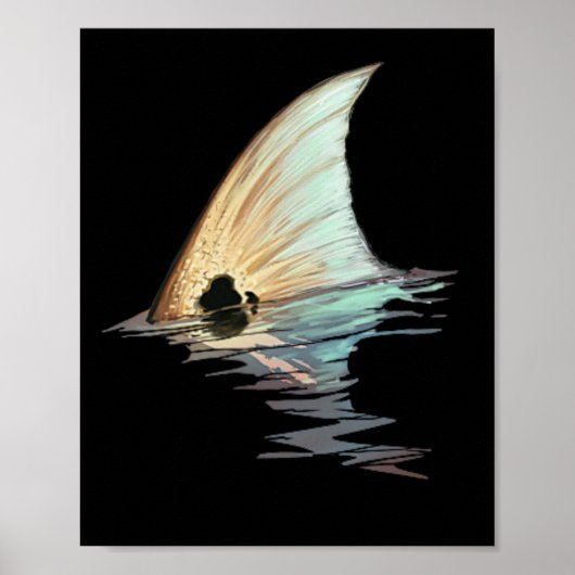 Tailing Redfish Redfish Staart Rode Trommel Vis Sh Poster (Voorkant)