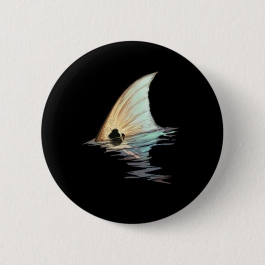Tailing Redfish Redfish Staart Rode Trommel Vis Sh Ronde Button 5,7 Cm (Voorkant)