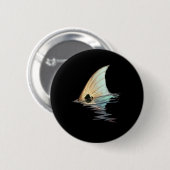 Tailing Redfish Redfish Staart Rode Trommel Vis Sh Ronde Button 5,7 Cm (Voorkant /achterkant)