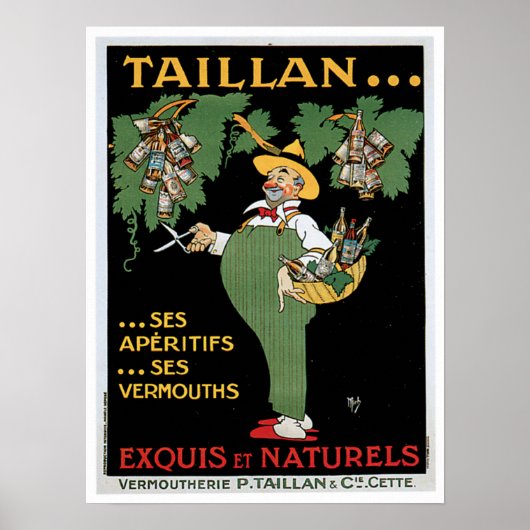 Taillan Aperitifs Drink en kunst Poster (Voorkant)