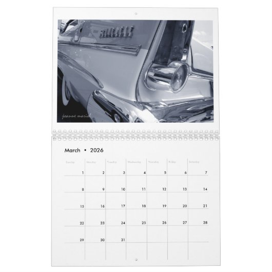 Taillights 2026 Klassieke Auto Kalender (Mar 2026)