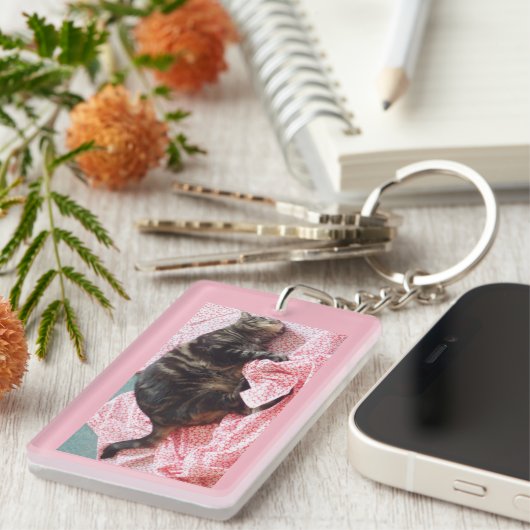 Tailor Dave Rectangle Keyring Sleutelhanger (Voorkant Rechts)