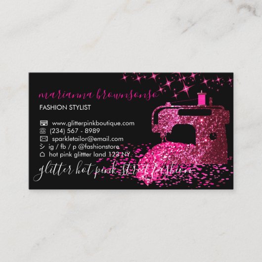 Tailor Fabric-naai van warmroze machine Visitekaartje (Voorkant)