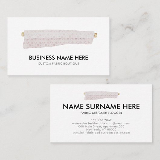 Tailor fabrics sewing quilting visitekaartje (Voorkant / Achterkant)
