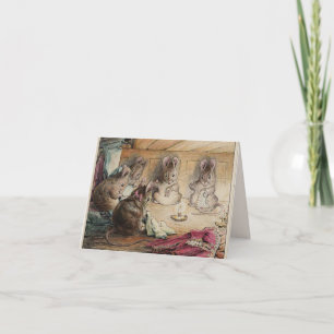 Tailor Mice Seing a Waistcoat Beatrix Potter Card Bedankkaart
