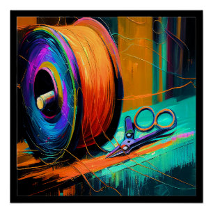 Tailor, naaister Poster Matching Visitekaartje