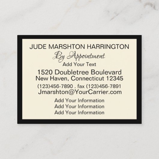 Tailor, naaister Visitekaartje (Achterkant)