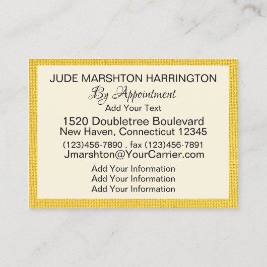 Tailor, naaister Visitekaartje (Achterkant)