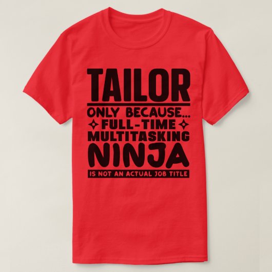 Tailor Ninja 1 T-shirt (Design voorkant)