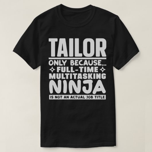 Tailor Ninja T-shirt (Design voorkant)