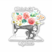 Tailor Quilter voor zwarte naaimachine Sticker (Voorkant)