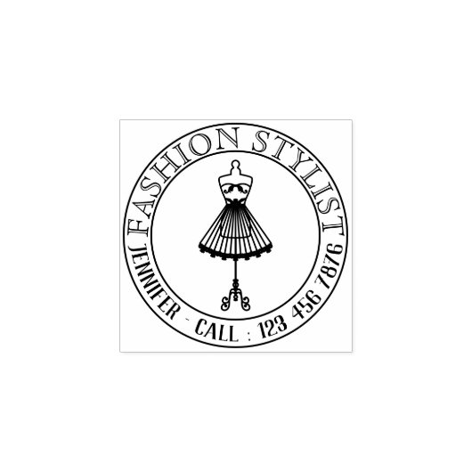 Tailor’s Mannequin Mold | Sewing & Fashion Rubberstempel (Afrduk)