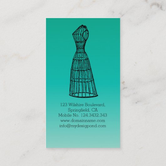 Tailor Seamstress Visitekaartje (Achterkant)