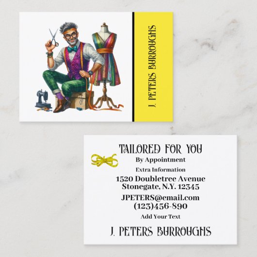 Tailor Sewing Visitekaartje (Voorkant / Achterkant)