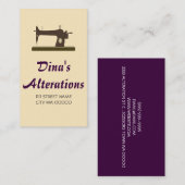 Tailor Tailoring Seamstress, Tailor Visitekaartje (Voorkant / Achterkant)