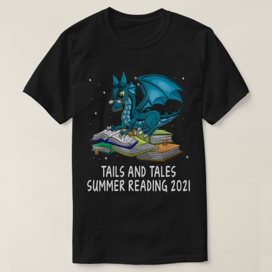 Tails and Tales Summer Reading 2021 Librarian Libr T-shirt (Design voorkant)
