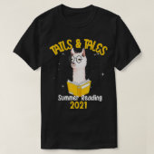Tails and Tales Summer Reading 2021 Llama Book Lov T-shirt (Design voorkant)