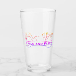 Tails en fluff kleurrijke Logo Glas