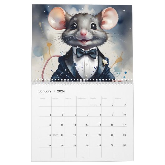 Tails en Tuxedos 2025 Calendar Classy Creatures Kalender (Jan 2026)