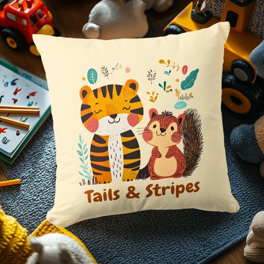 Tails & Stripes Tijger & Eekhoorn | Kinderkamer De Kussen