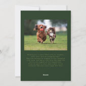 Tails & Tinsel Dog Foto Groene Kerst Feestdagenkaart (Achterkant)