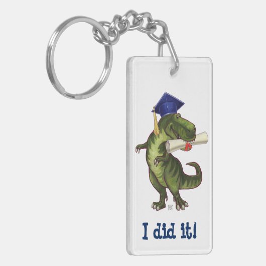 Tails TRex Dino Afstuderen Sleutelhanger (Voorkant Links)