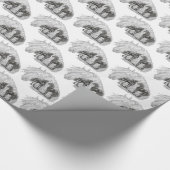 Tails van zwarte Friesian Horses Cadeaupapier (Hoek)