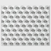 Tails van zwarte Friesian Horses Cadeaupapier (Vlak)