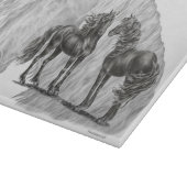 Tails van zwarte Friesian Horses Snijplank (Hoek)