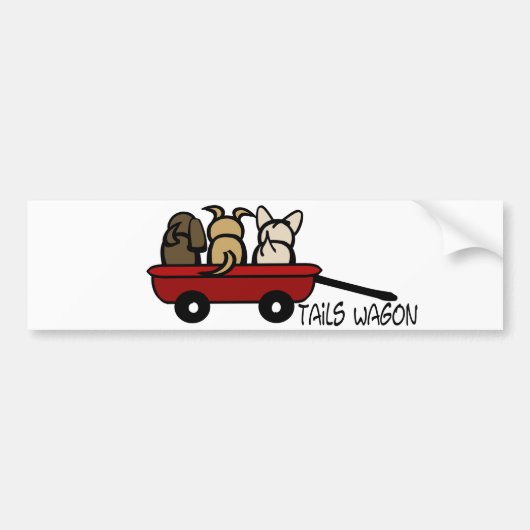 Tails Wagon Bumpersticker (Voorkant)