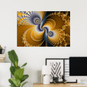 Tailspin - Fractale kunst Poster (Thuiskantoor)