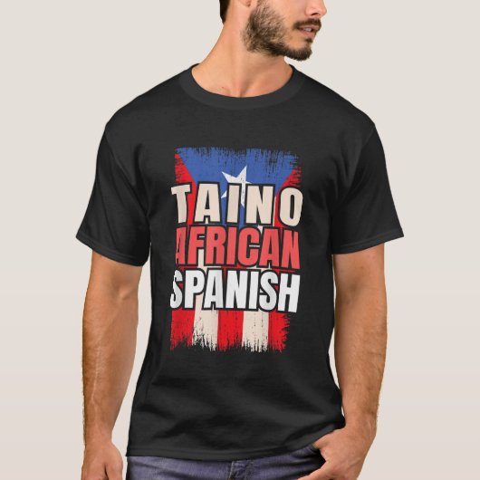 Taino-Afrikaanse Spaanse rots Spanje Spispanische T-shirt (Voorkant)