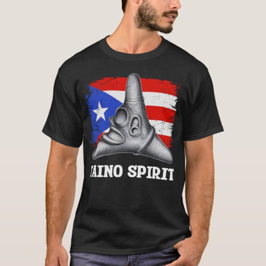 Taino Boricua Cemi symbool T-shirt (Voorkant)