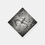 Taino Coqui Kikkerpapier servetten (zwart/wit) (Hoek)