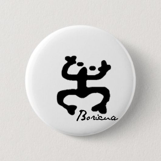 Taino Coqui Ronde Button 5,7 Cm (Voorkant)