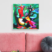 Taino Dance, Puerto Rico Art Canvas Afdruk (Insitu (Woonkamer))