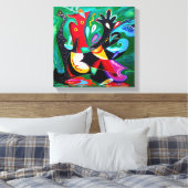 Taino Dance, Puerto Rico Art Canvas Afdruk (Insitu (Slaapkamer))