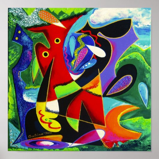 Taino Dance, Puerto Rico Art Poster (Voorkant)